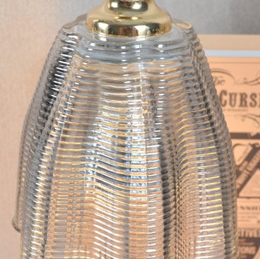 Round Cup Shape Wooden Table Lamp