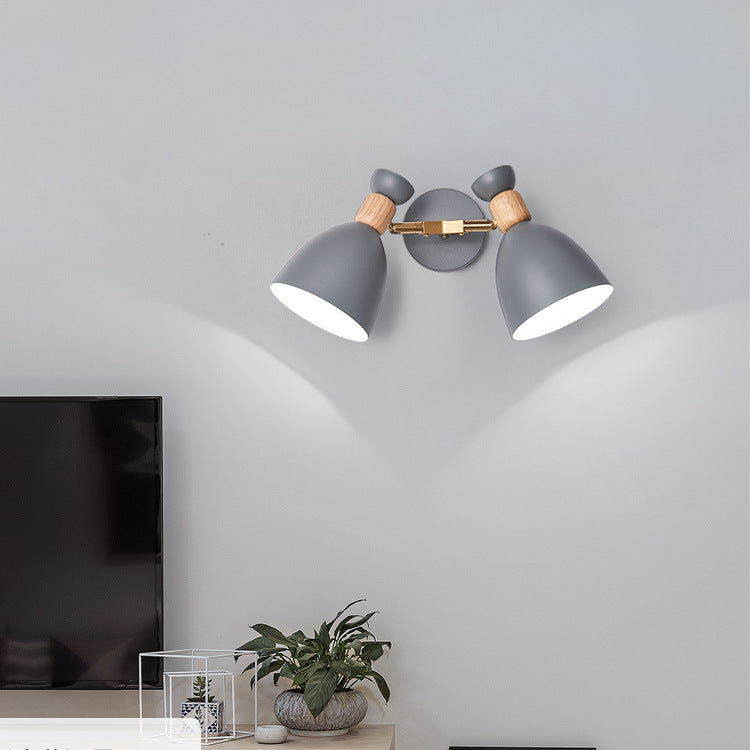 Round Cylinder Horn Shape 2-Light Wall Lamp