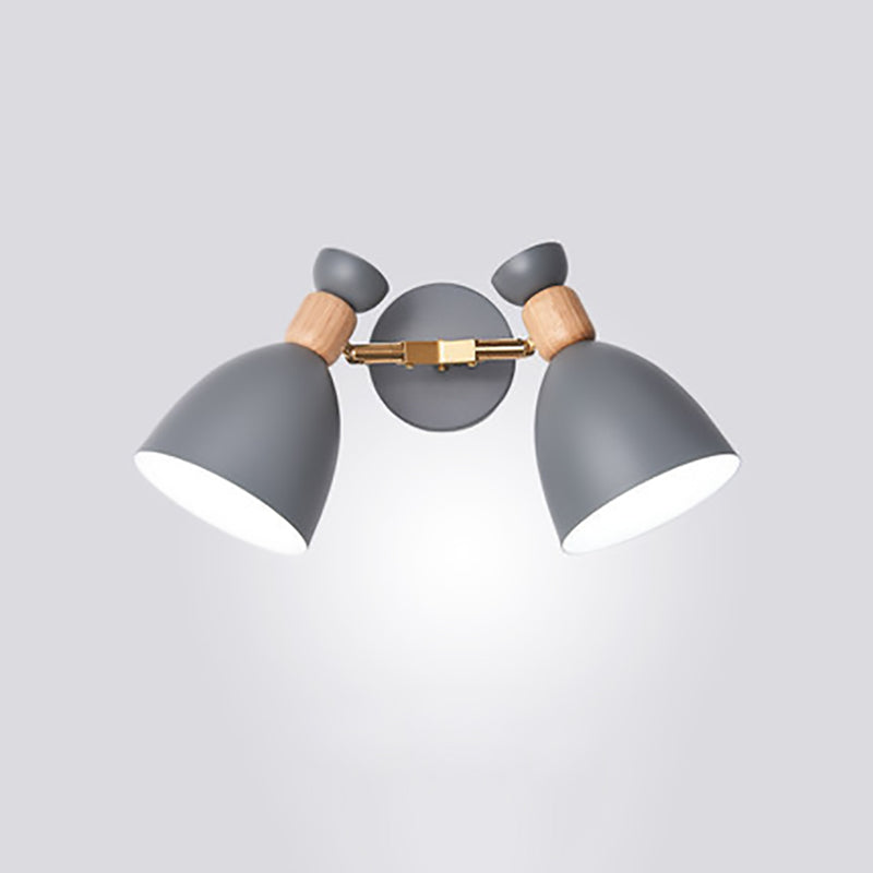 Round Cylinder Horn Shape 2-Light Wall Lamp