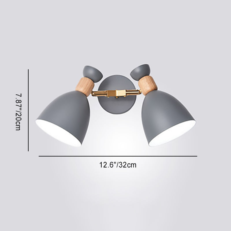 Round Cylinder Horn Shape 2-Light Wall Lamp