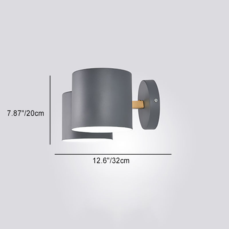Round Cylinder Horn Shape 2-Light Wall Lamp