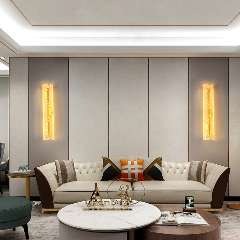 Cylindrical Iron Aluminum Acrylic Wall Lamp