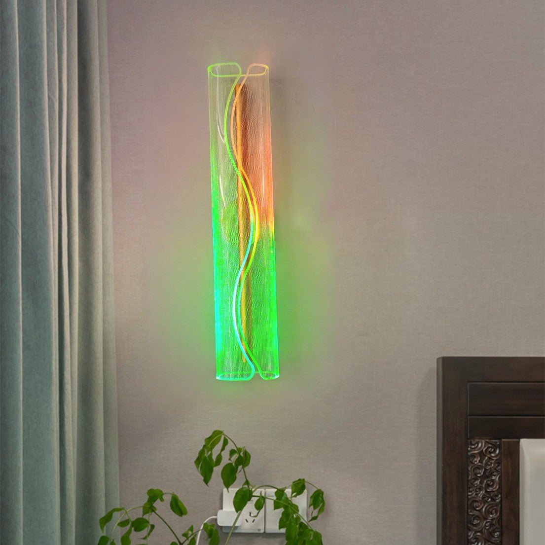 Cylindrical Iron Aluminum Acrylic Wall Lamp