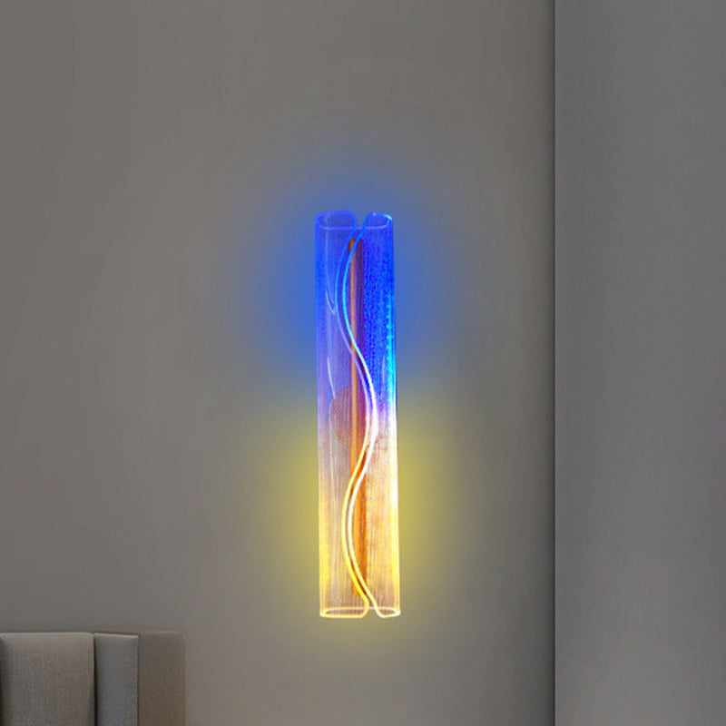 Cylindrical Iron Aluminum Acrylic Wall Lamp