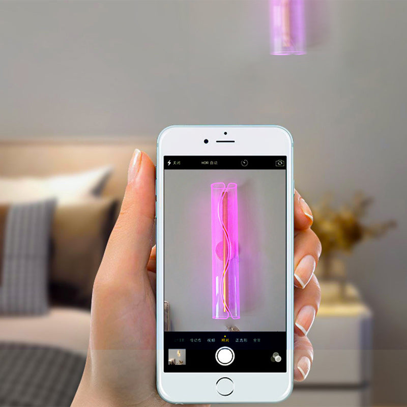 Cylindrical Iron Aluminum Acrylic Wall Lamp