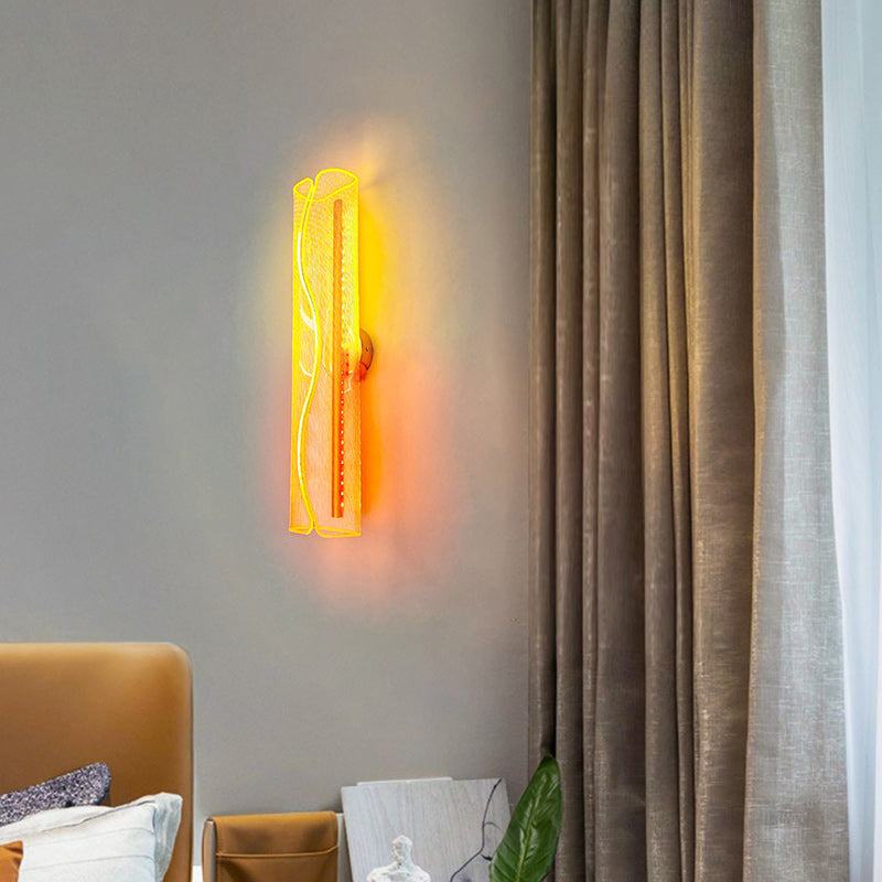 Cylindrical Iron Aluminum Acrylic Wall Lamp