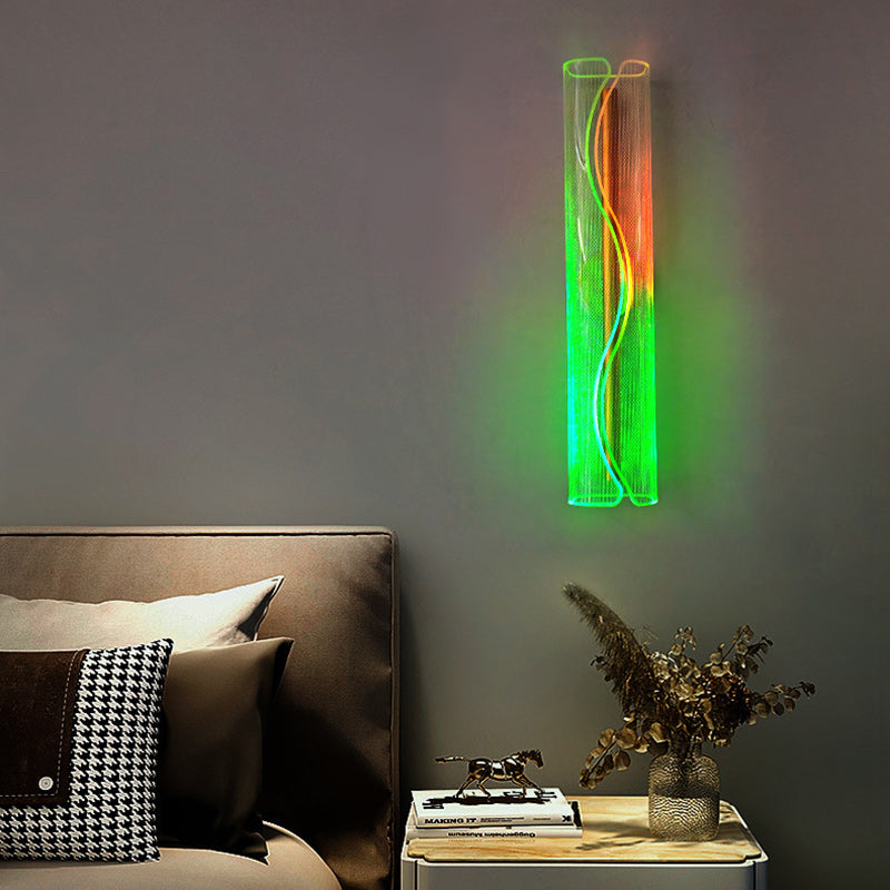 Cylindrical Iron Aluminum Acrylic Wall Lamp