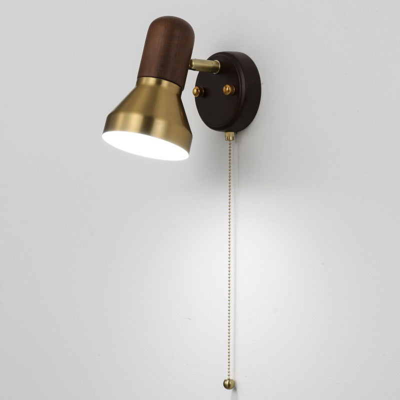 Round Horn Shape Hardware Wall Lamp