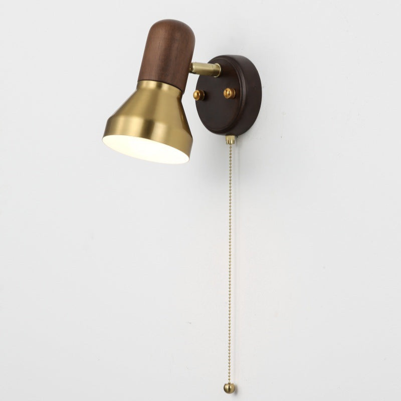 Round Horn Shape Hardware Wall Lamp