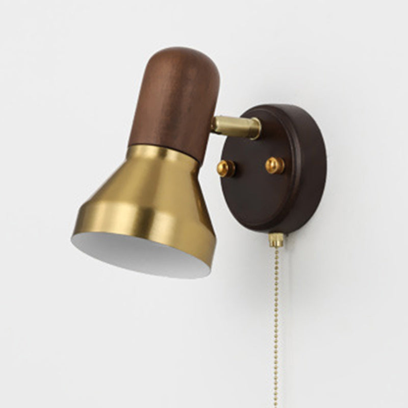 Round Horn Shape Hardware Wall Lamp