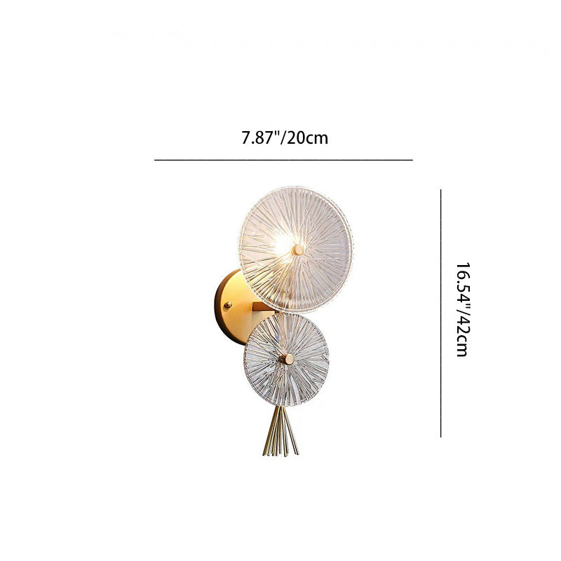 Double Round Hardware Frame Wall Lamp