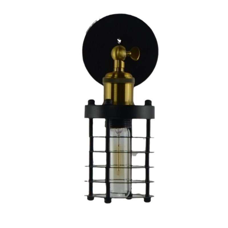 Cylinder Hollowed Out Iron Wall Lamp