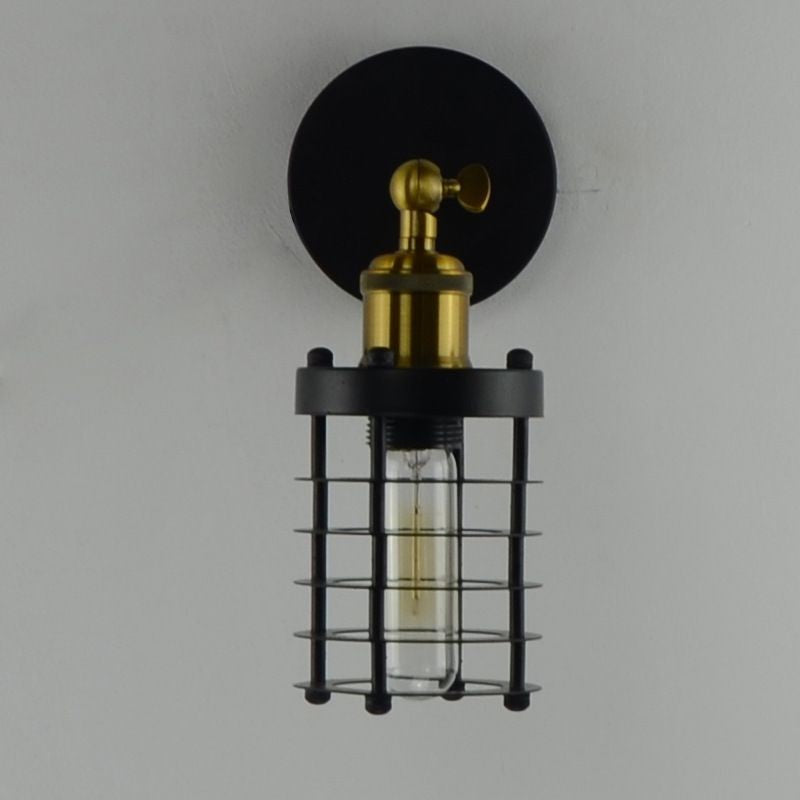 Cylinder Hollowed Out Iron Wall Lamp