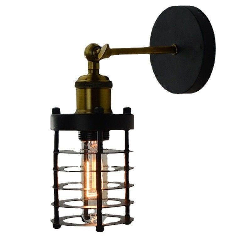 Cylinder Hollowed Out Iron Wall Lamp