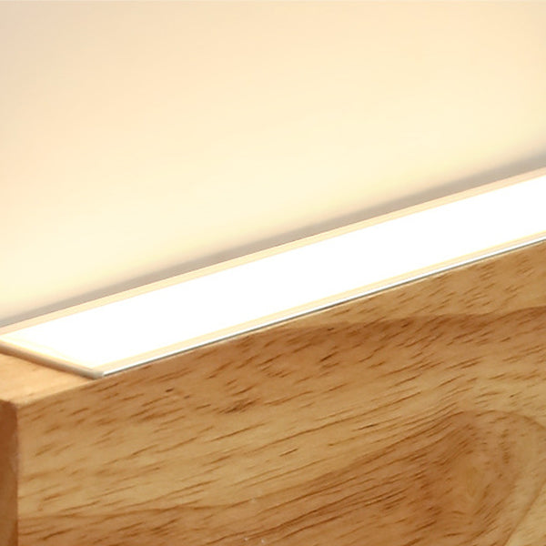 Rectangle Wood Acrylic Living Wall Lamp