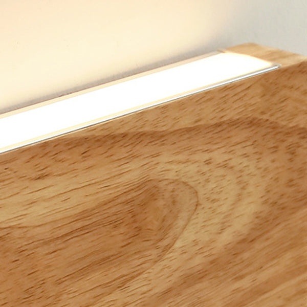 Rectangle Wood Acrylic Living Wall Lamp