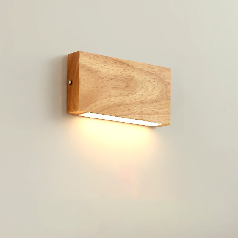 Rectangle Wood Acrylic Living Wall Lamp