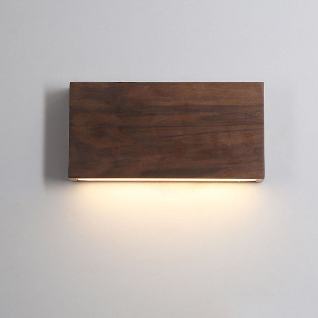 Rectangle Wood Acrylic Living Wall Lamp
