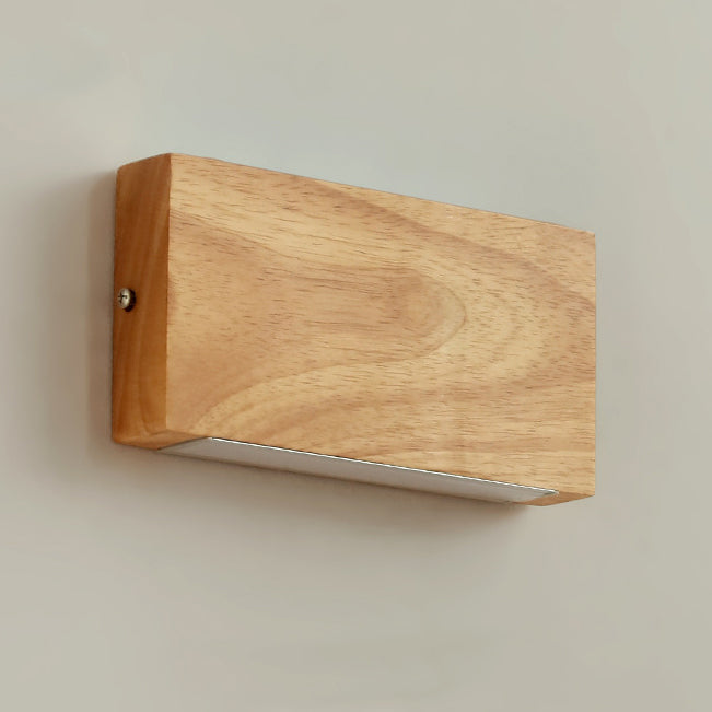 Rectangle Wood Acrylic Living Wall Lamp