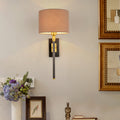 Round Cylinder Iron Fabric Wall Lamp