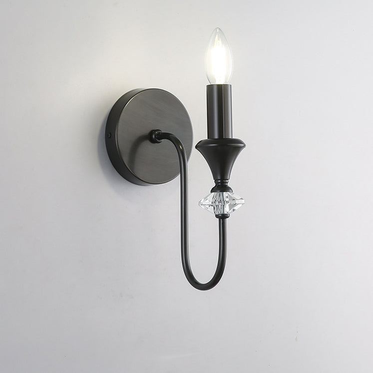 Curved Rod Candelabra Copper 2-Light Wall Lamp