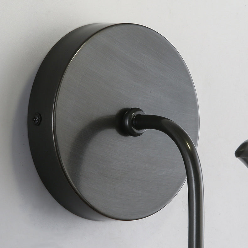 Curved Rod Candelabra Copper 2-Light Wall Lamp