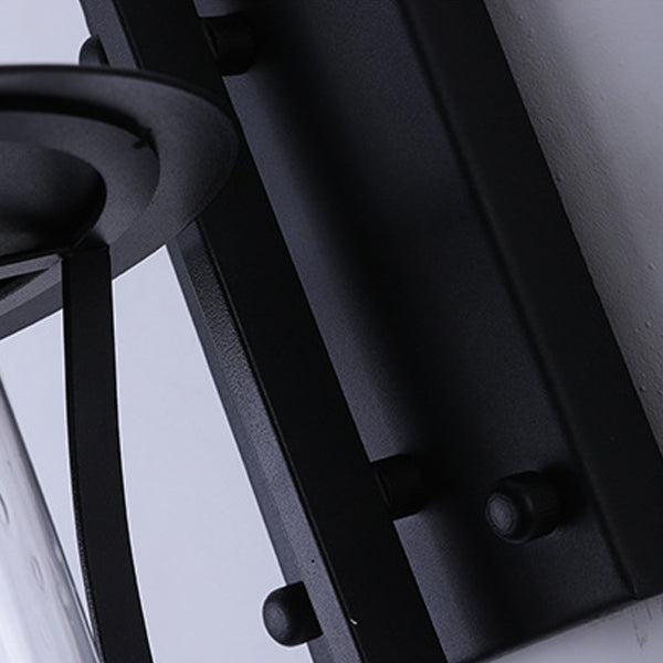 Cylinder Rectangle Hardware Frame Outdoor Light