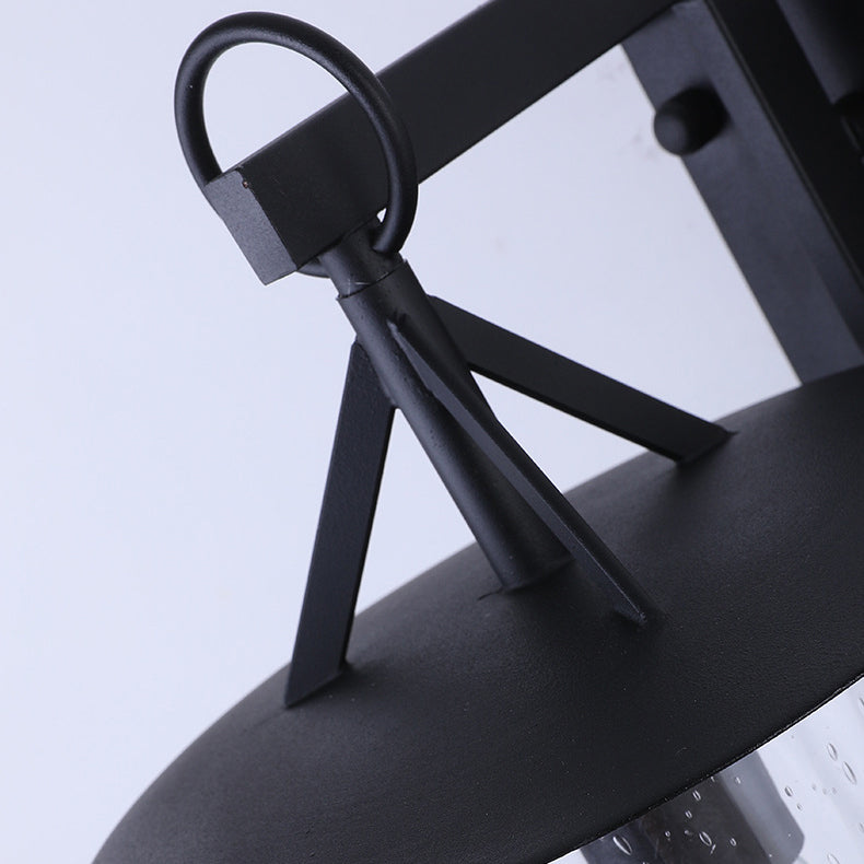 Cylinder Rectangle Hardware Frame Outdoor Light