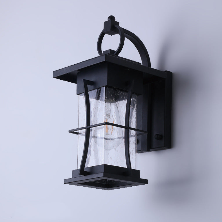 Cylinder Rectangle Hardware Frame Outdoor Light