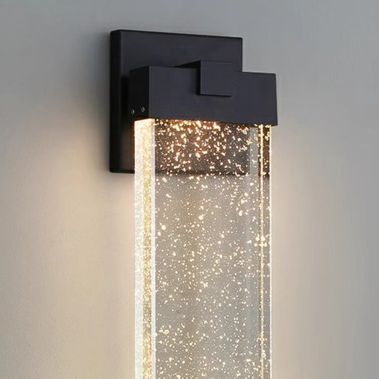Rectangle Aluminum Bubble Crystal Outdoor Light