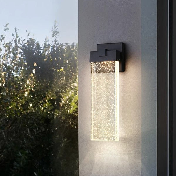 Rectangle Aluminum Bubble Crystal Outdoor Light