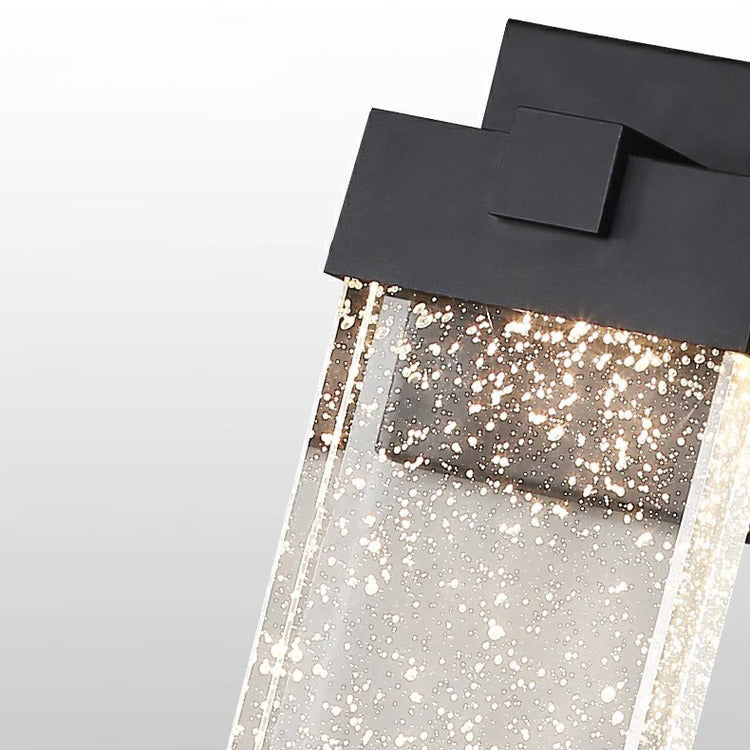 Rectangle Aluminum Bubble Crystal Outdoor Light