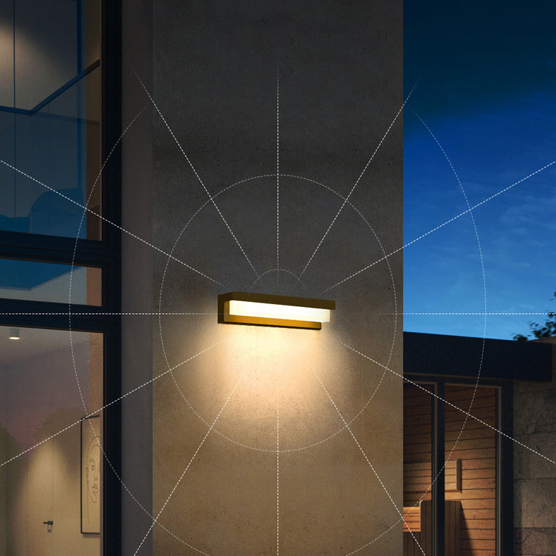 Sensor Rectangular ABS Patio Outdoor Light