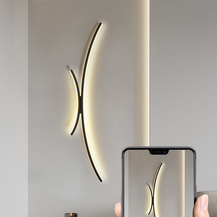 Line Aluminum Silicone Bedroom Wall Lamp