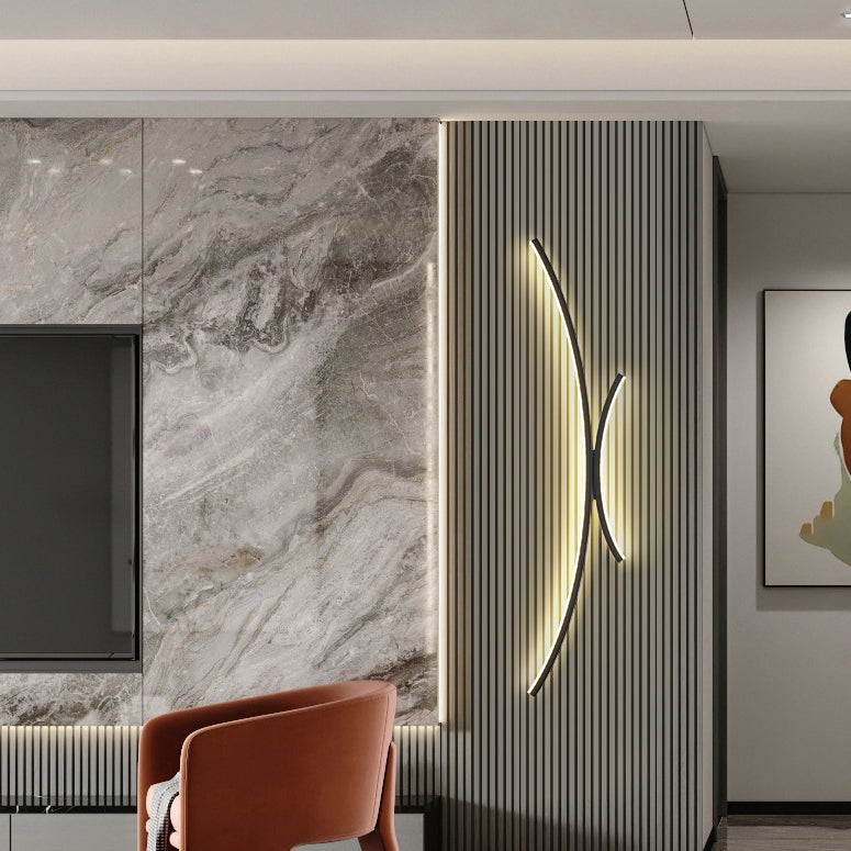 Line Aluminum Silicone Bedroom Wall Lamp