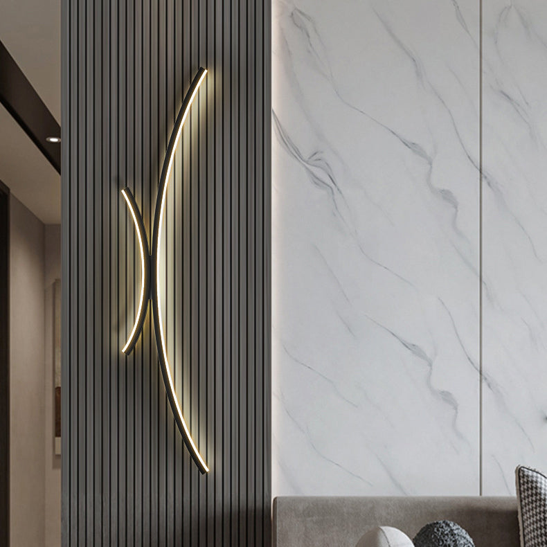 Line Aluminum Silicone Bedroom Wall Lamp