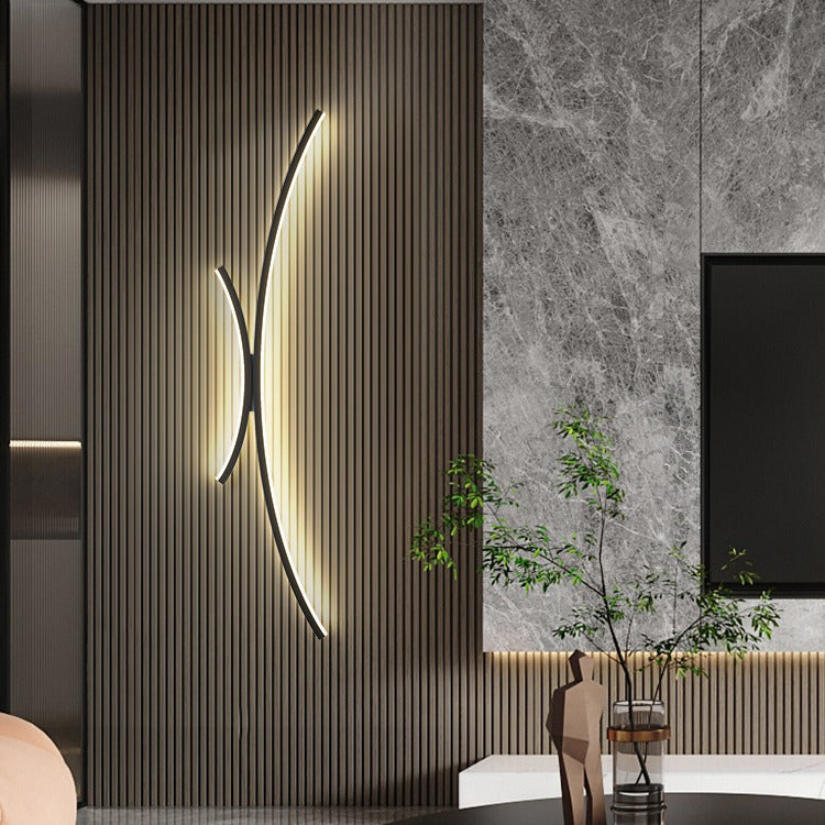 Line Aluminum Silicone Bedroom Wall Lamp