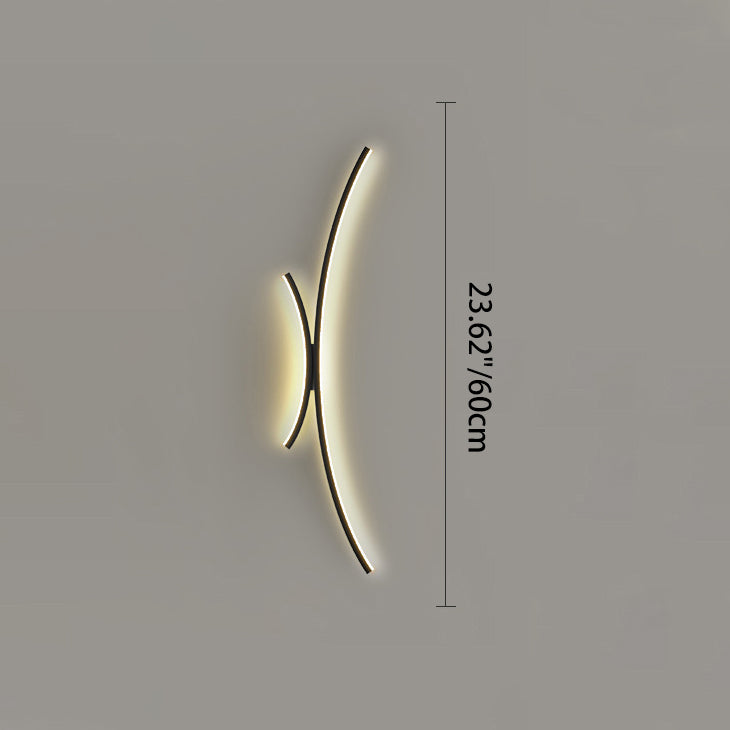 Line Aluminum Silicone Bedroom Wall Lamp