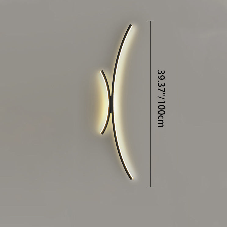 Line Aluminum Silicone Bedroom Wall Lamp