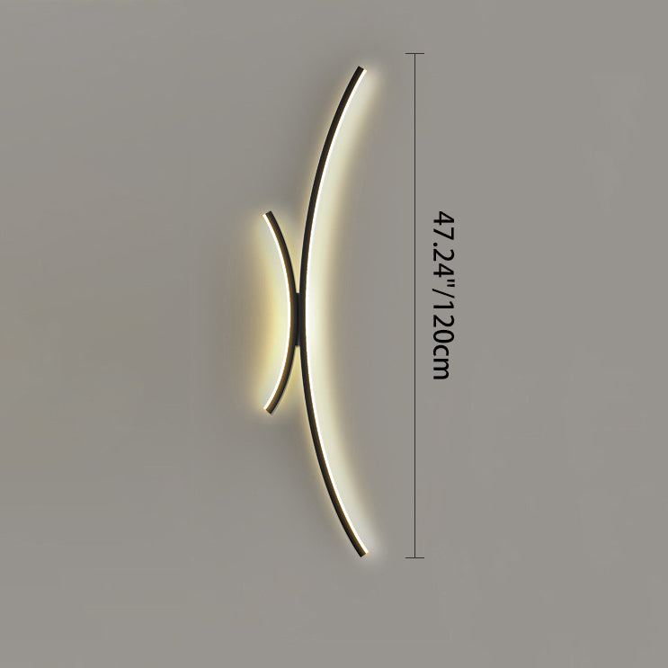 Line Aluminum Silicone Bedroom Wall Lamp