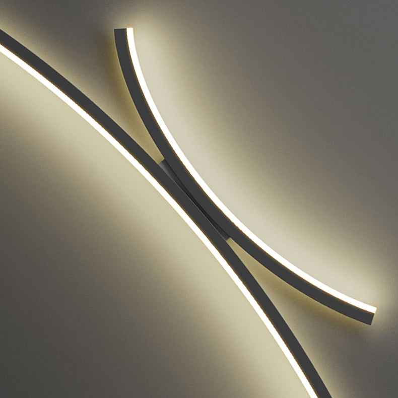 Line Aluminum Silicone Bedroom Wall Lamp