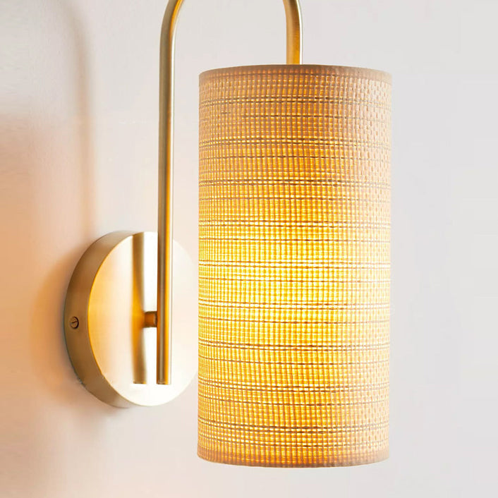 Curved Pole Cylinder Hardware Wall Lamp