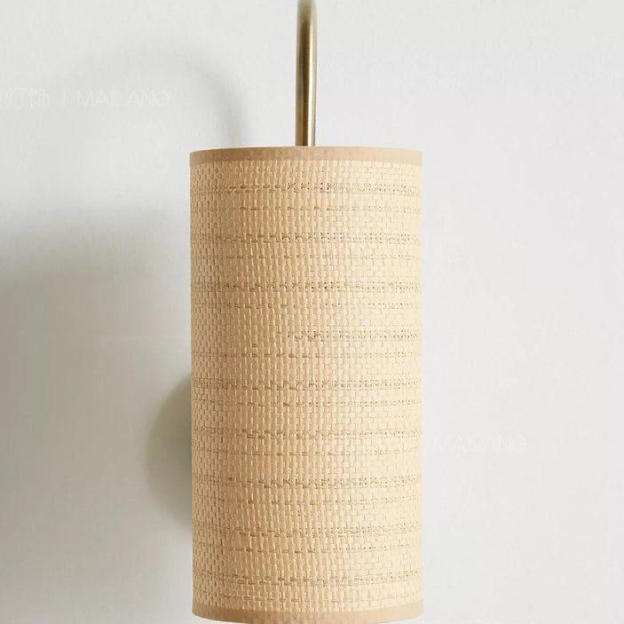 Curved Pole Cylinder Hardware Wall Lamp
