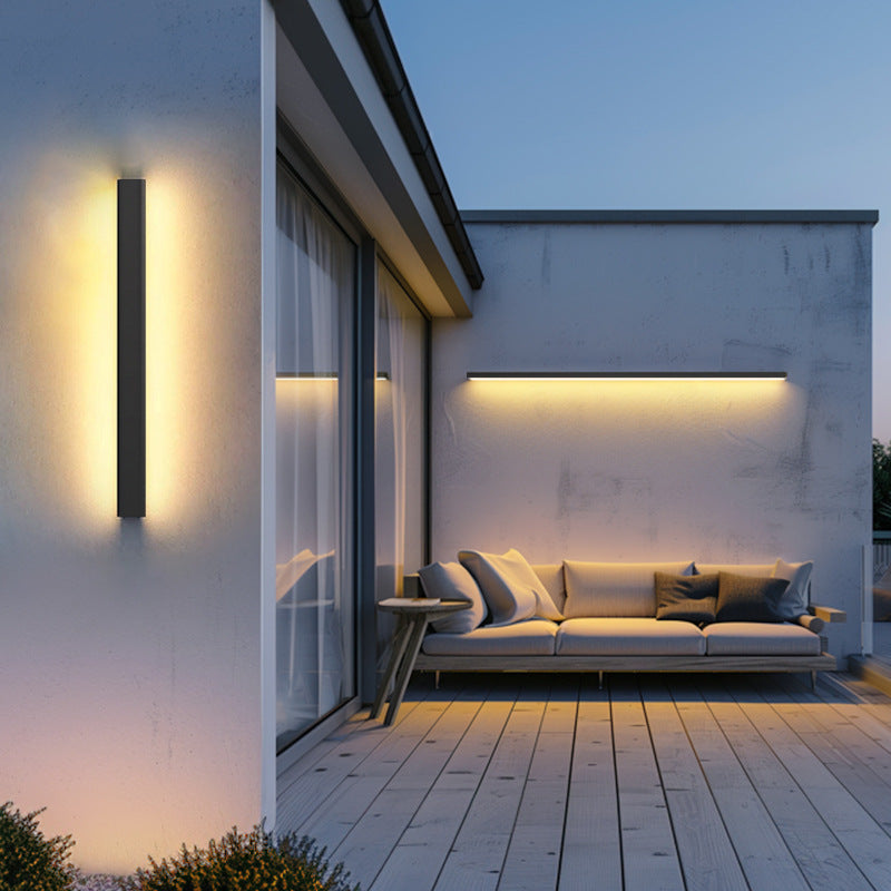 Long Aluminum Acrylic Patio Outdoor Light
