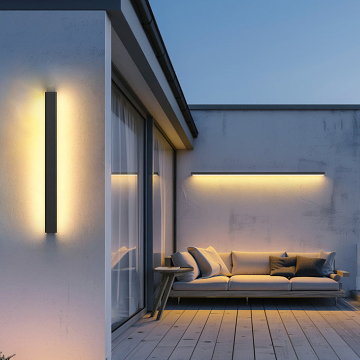 Long Aluminum Acrylic Patio Outdoor Light