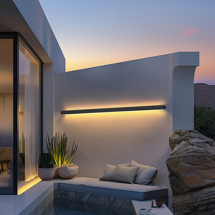 Long Aluminum Acrylic Patio Outdoor Light