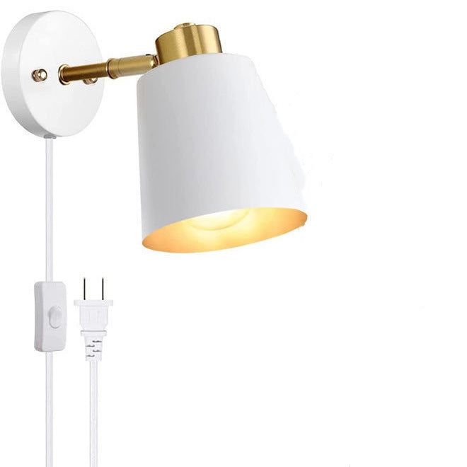 Round Cylinder Iron Bedroom Wall Lamp