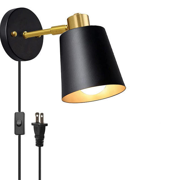 Round Cylinder Iron Bedroom Wall Lamp