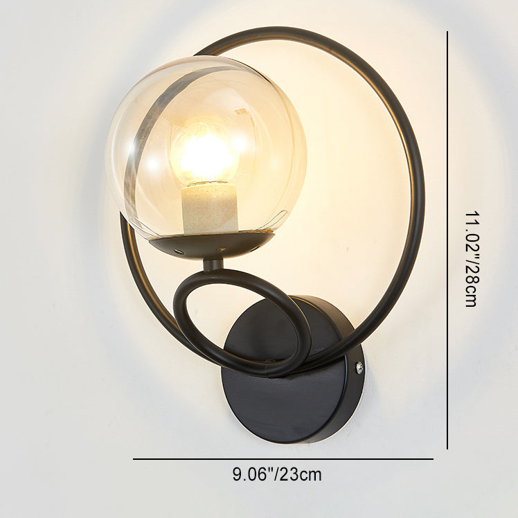 Circle Round Globe Iron Wall Lamp
