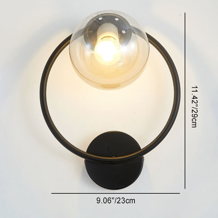 Circle Round Globe Iron Wall Lamp